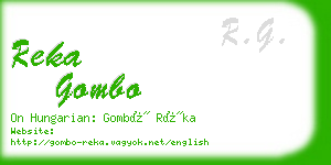 reka gombo business card